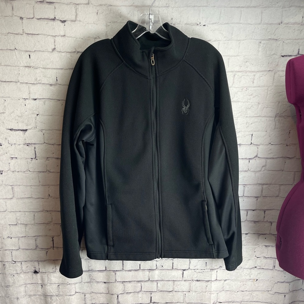 Spyder Mens size large  foremost full-zip core sweater black